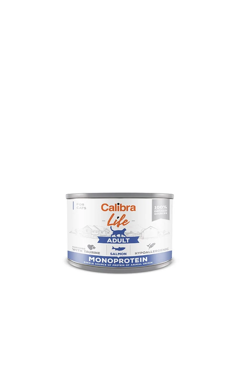 Comida Premium Gato Calibra Cat Life Lata Adult Salmon 6X200Gr