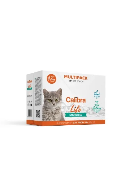 Comida Premium Gato Calibra Cat Life Pouch Sterilised Multipack 12X85Gr