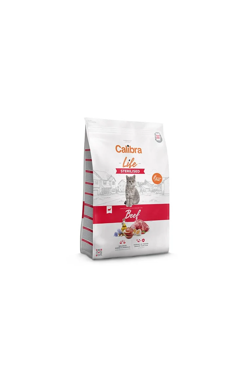 Comida Premium Gato Calibra Cat Life Sterilised Ternera 1,5Kg