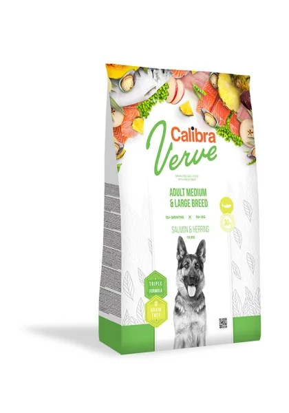 Premium Natural Perro Calibra Dog Gf Verve Adult Med Lar Breed Arenque Salmon 12Kg