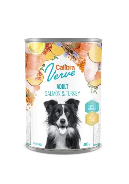 Premium Natural Perro Calibra Dog Gf Verve Adult Salmón Y Pavo Caja 6X400Gr