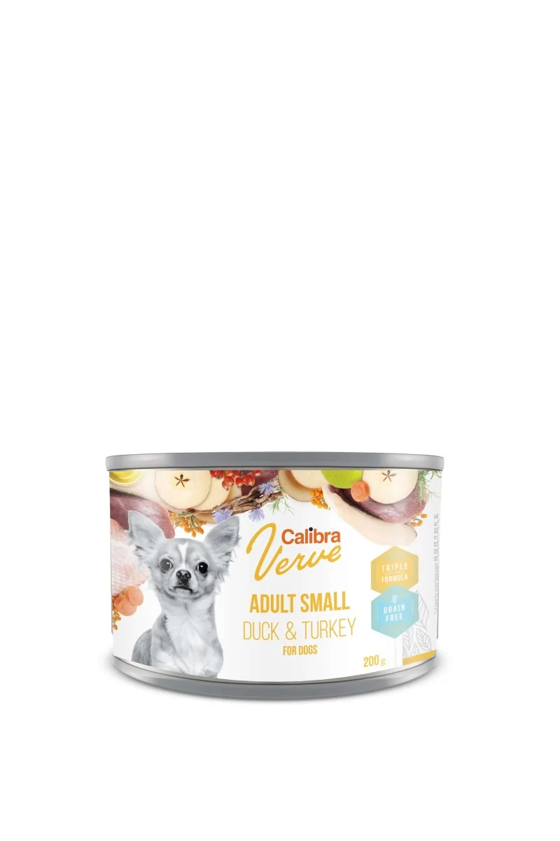 Premium Natural Perro Calibra Dog Gf Verve Adult Small Pato Y Pavo Caja 6X200Gr