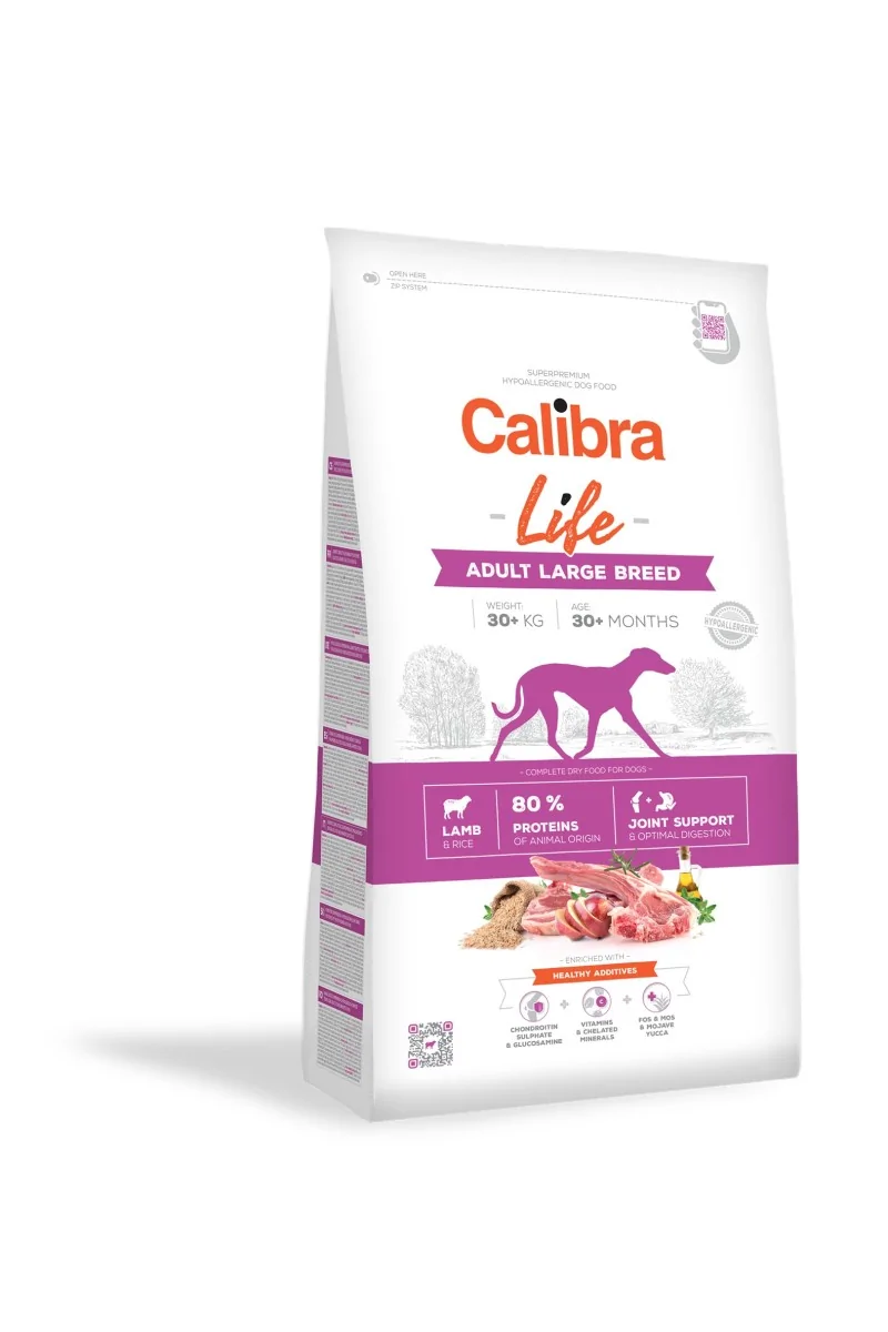 Premium Natural Perro Calibra Dog Life Adult Large Breed Cordero 12Kg