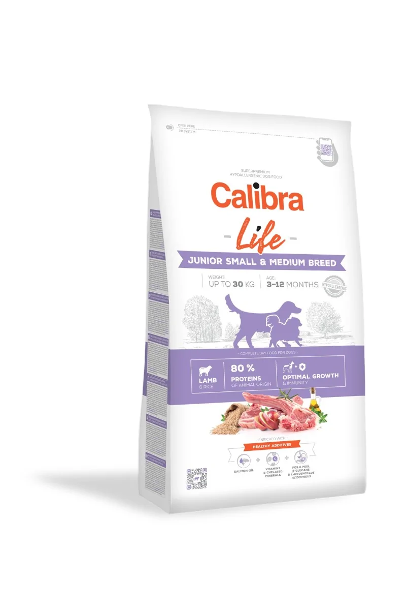 Premium Natural Perro Calibra Dog Life Junior Small&Medium Breed Cordero 12Kg