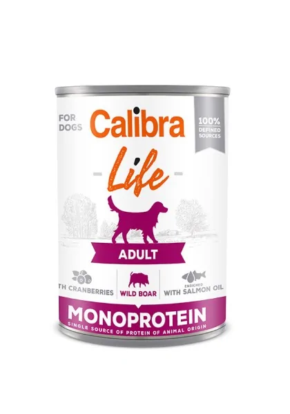 Premium Natural Perro Calibra Dog Life Lata Adult Jabalí Con Arandanos 6X400Gr