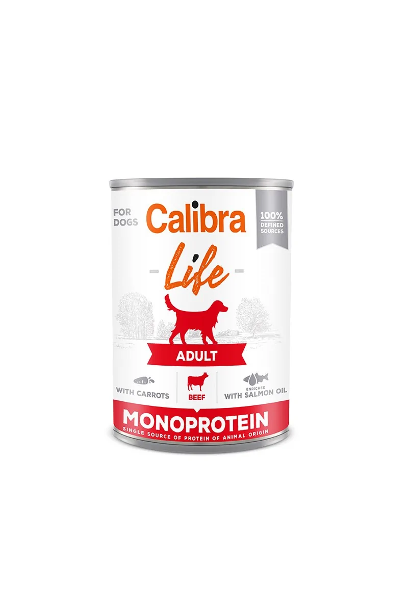 Premium Natural Perro Calibra Dog Life Lata Adult Ternera Con Zanahorías 6X400Gr