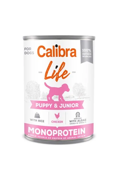 Premium Natural Perro Calibra Dog Life Lata Puppy&Junior Pollo Y Arroz 6X400Gr