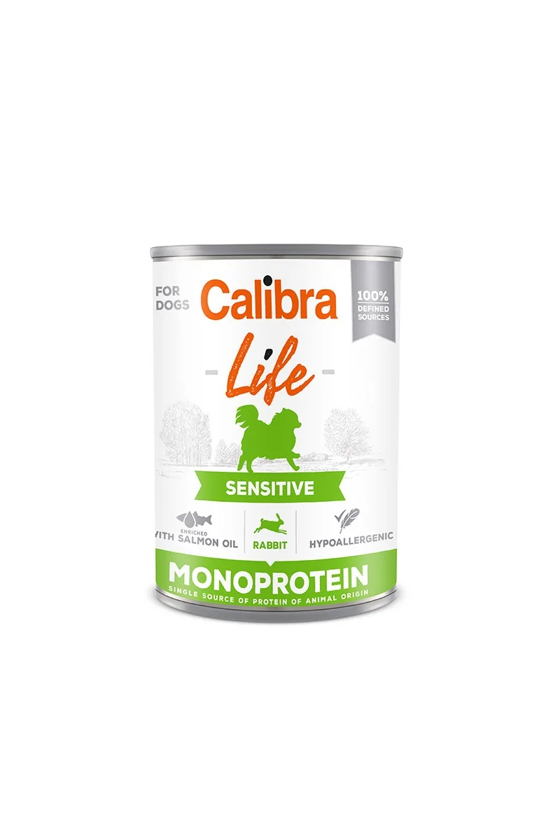 Premium Natural Perro Calibra Dog Life Lata Sensitive Conejo 6X400Gr