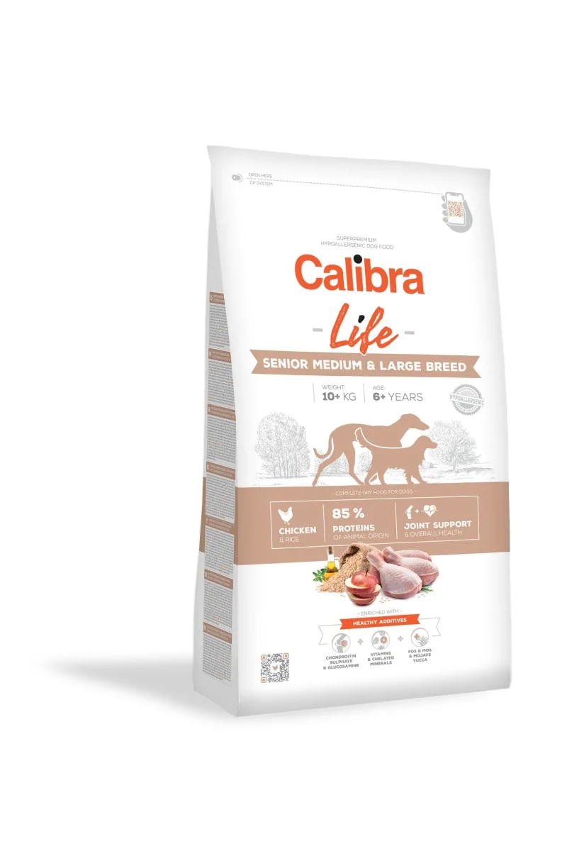 Premium Natural Perro Calibra Dog Life Senior Medium & Large Pollo 12Kg