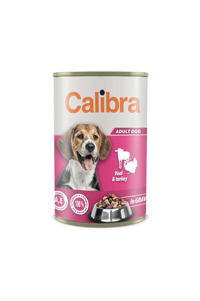 Premium Natural Perro Calibra Dog Premium Ternera Y Pavo En Salsa 12X1240G Ndr