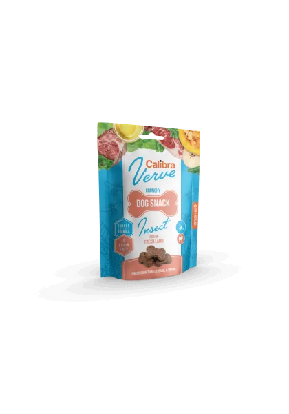 Premium Natural Perro Calibra Dog Verve Crunchy Snack Insectos Y Cordero Fres 150G