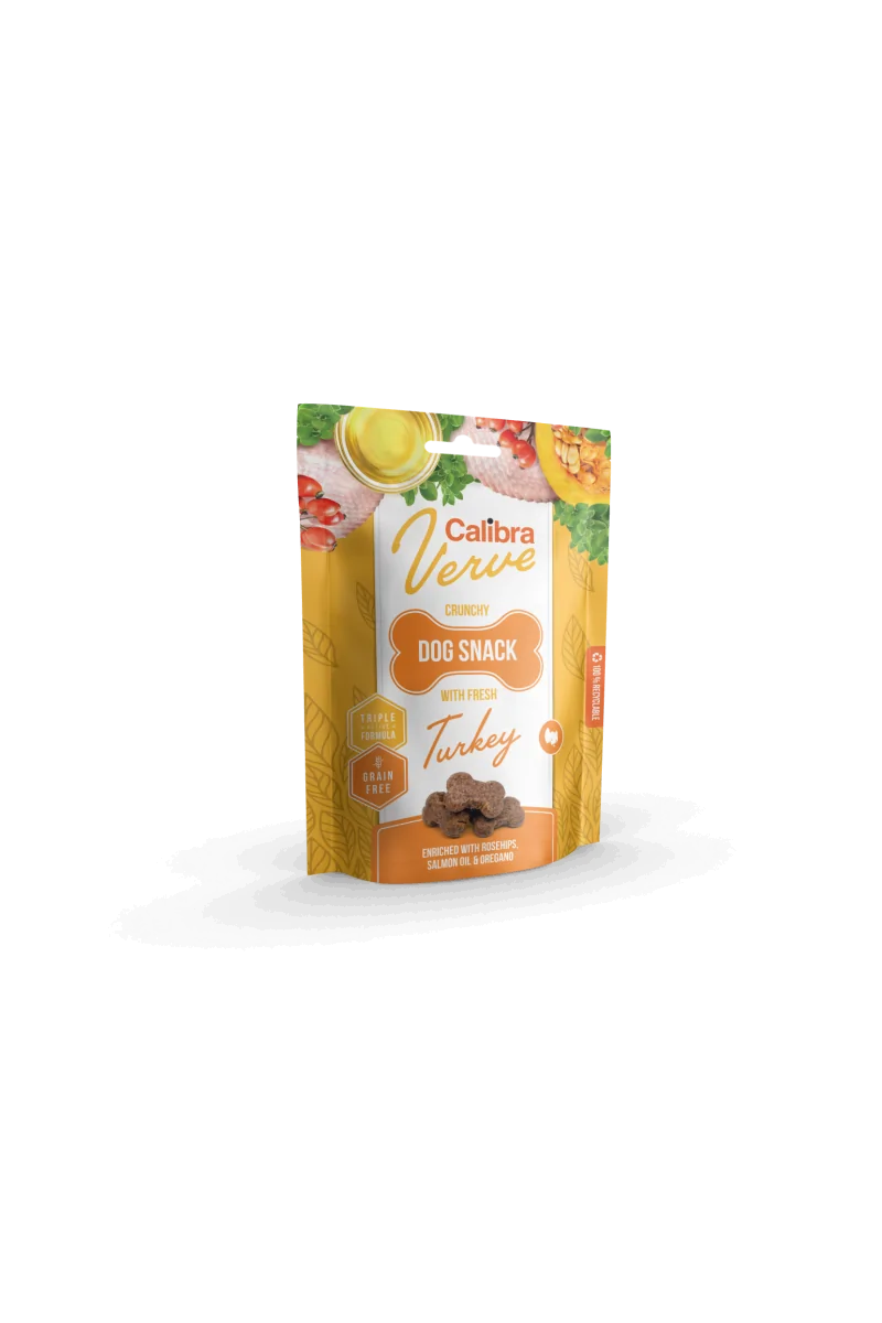 Premium Natural Perro Calibra Dog Verve Crunchy Snack Pavo Fresco 150G