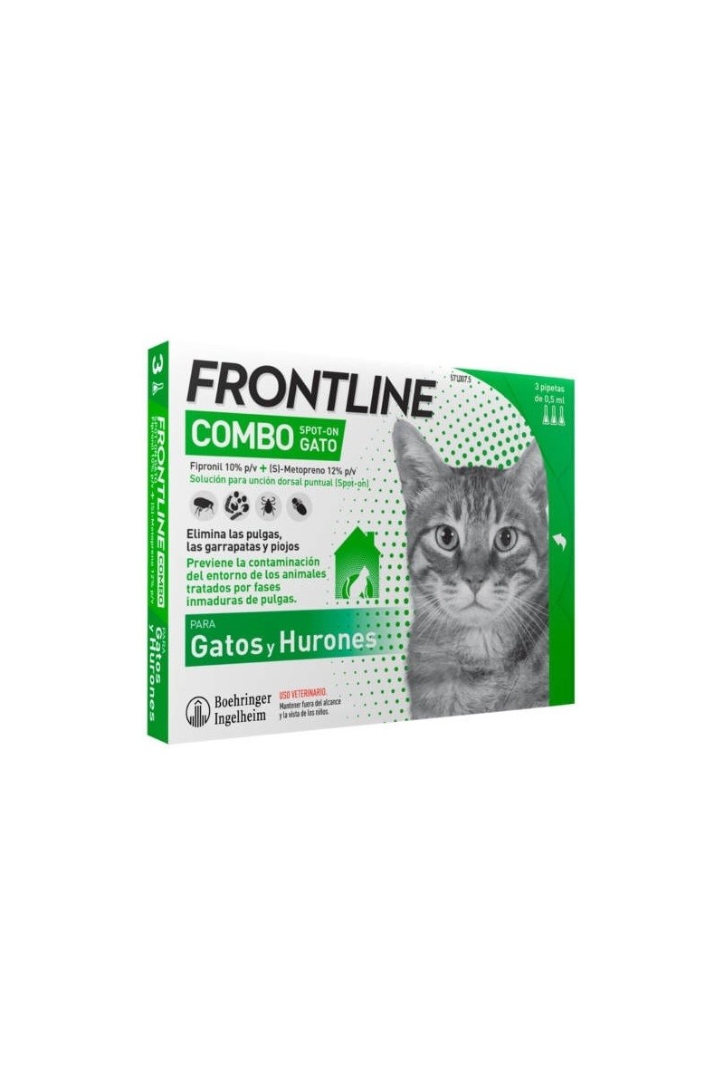 Antiparasitario Externo Gato  Frontline Combo Spot On Gatos 3 P.