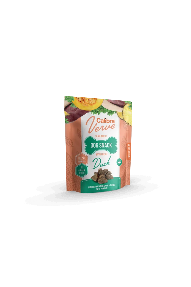 Premium Natural Perro Calibra Dog Verve Snack Semihúmedo Pato Fresco 150G