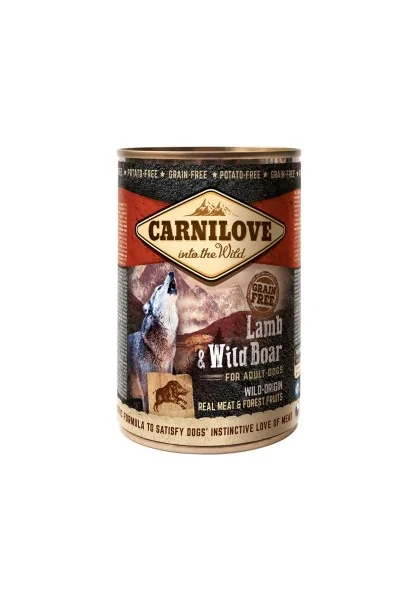 Proteinas Perro Premium Carnilove Canine Adult Cordero Jabali Caja 6X400Gr