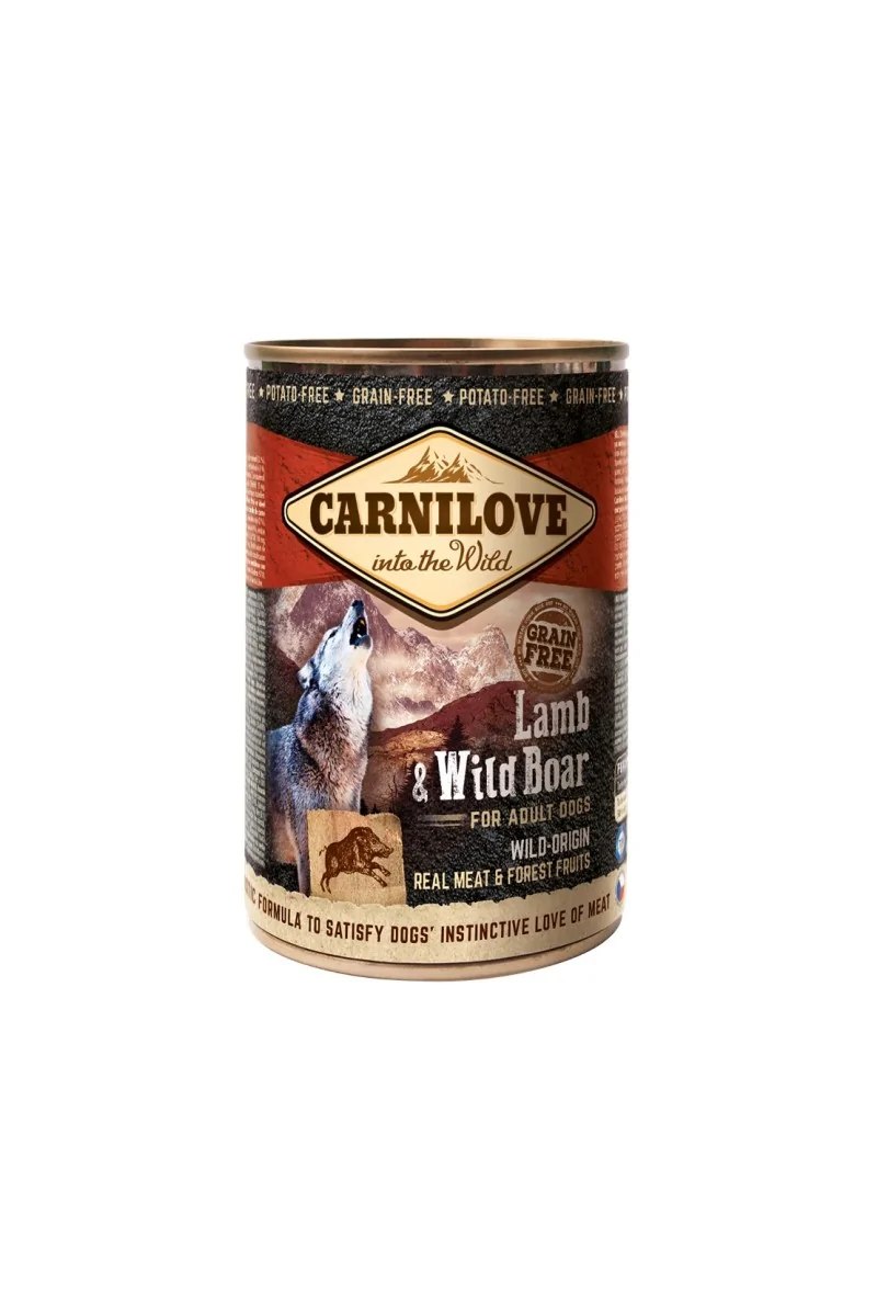 Proteinas Perro Premium Carnilove Canine Adult Cordero Jabali Caja 6X400Gr