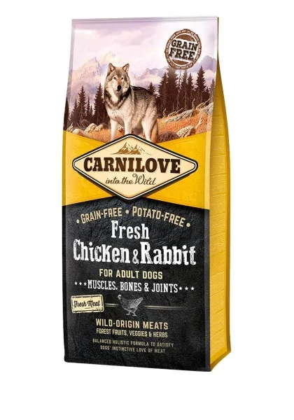 Proteinas Perro Premium Carnilove Canine Adult Fresh Pollo Conejo Joints 12Kg