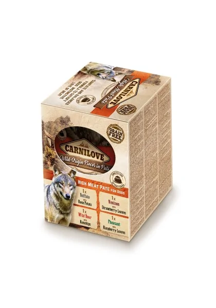 Proteinas Perro Premium Carnilove Canine Adult Pouch Pate Multipack 4X300Gr