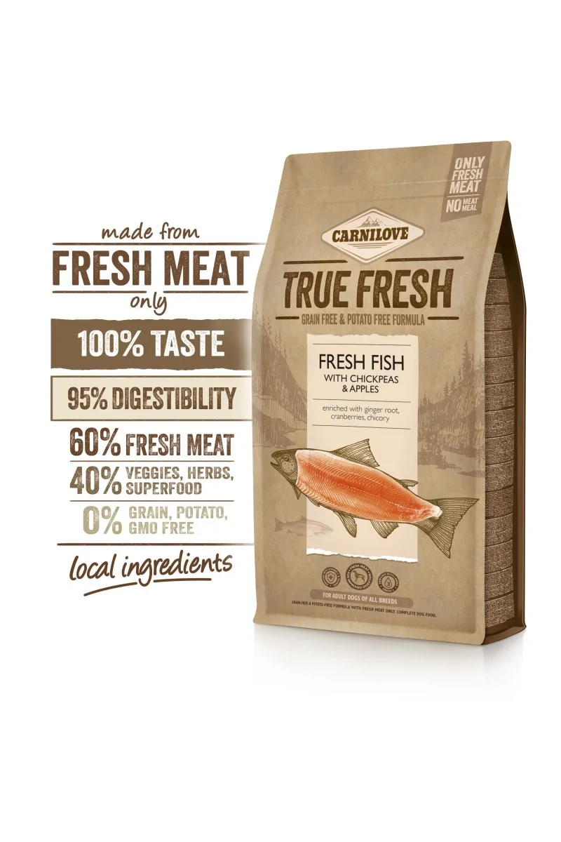 Proteinas Perro Premium Carnilove Canine Adult True Fresh Pescado 1,4Kg