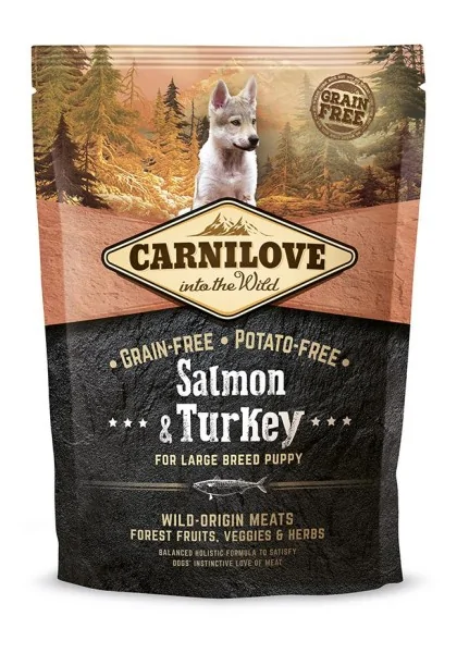 Proteinas Perro Premium Carnilove Canine Puppy Large Salmon Pavo 1,5Kg