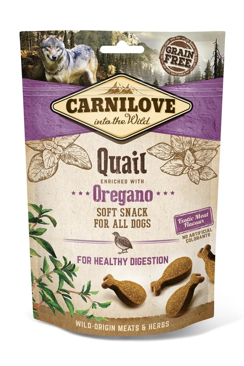 Proteinas Perro Premium Carnilove Canine Snack Semi Humedo Codorniz Oregano 10X200Gr