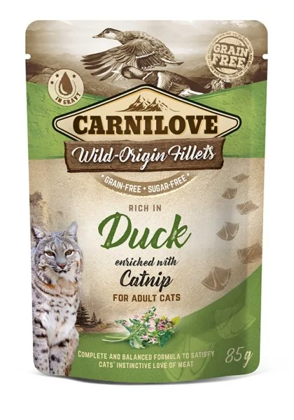 Proteinas Gato Premium Carnilove Cat Pouch Pato 24X85Gr