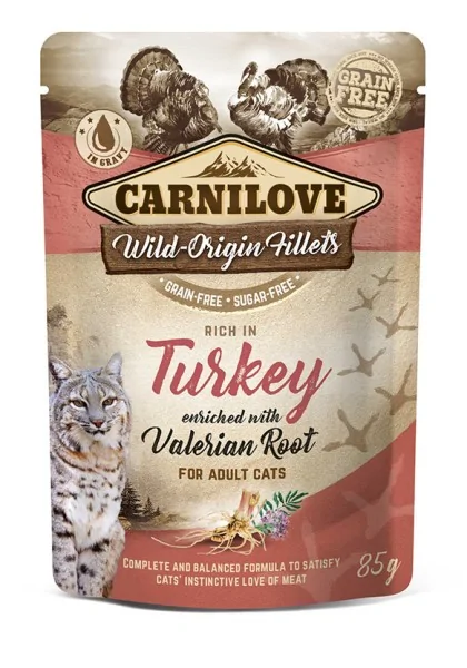 Proteinas Gato Premium Carnilove Cat Pouch Pavo 24X85Gr