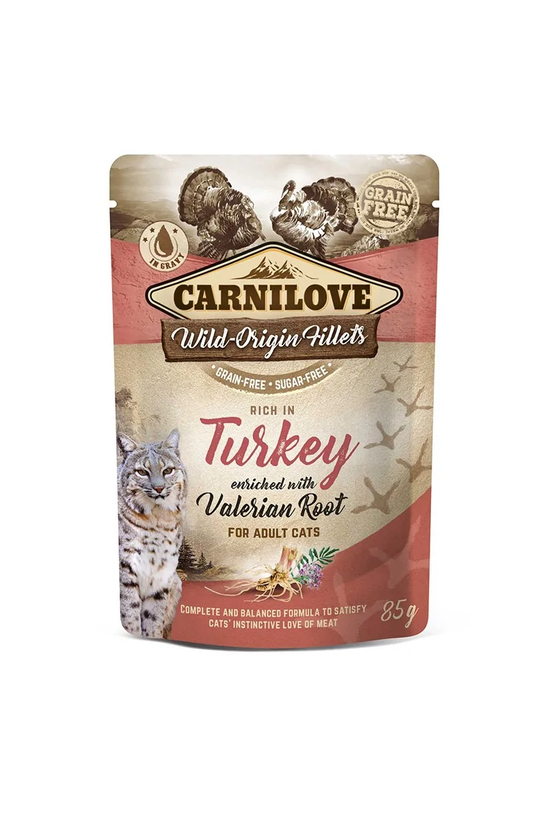 Proteinas Gato Premium Carnilove Cat Pouch Pavo 24X85Gr