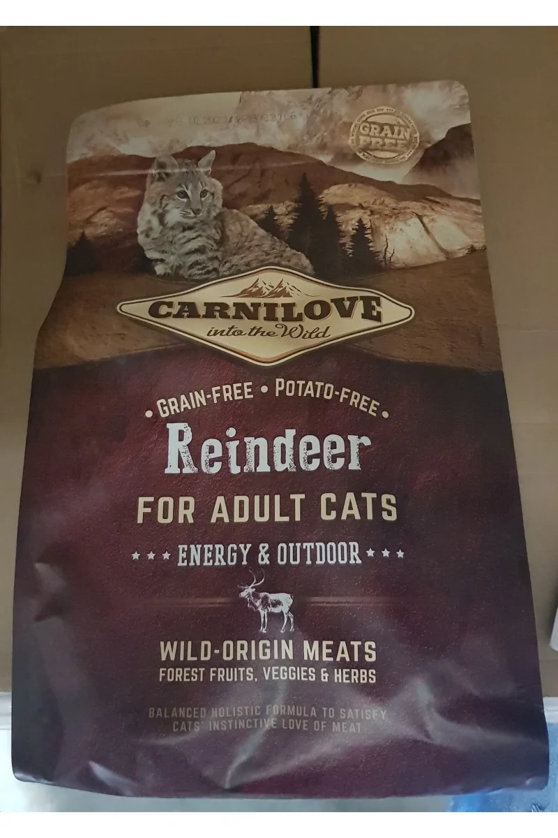 Proteinas Gato Premium Carnilove Feline Adult Reno Energy Outdoor 2Kg