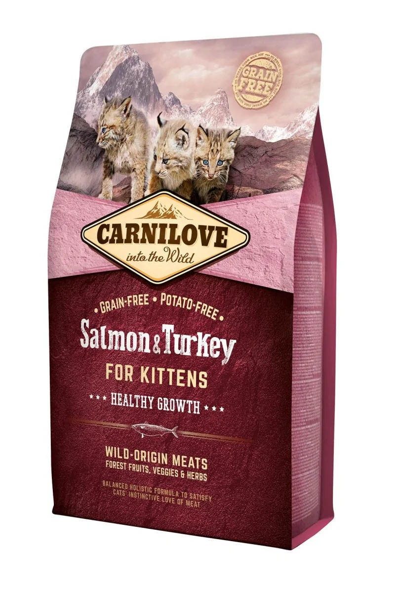 Proteinas Gato Premium Carnilove Feline Kitten Salmon Pavo 2Kg