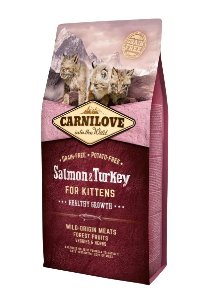 Proteinas Gato Premium Carnilove Feline Kitten Salmon Pavo 6Kg