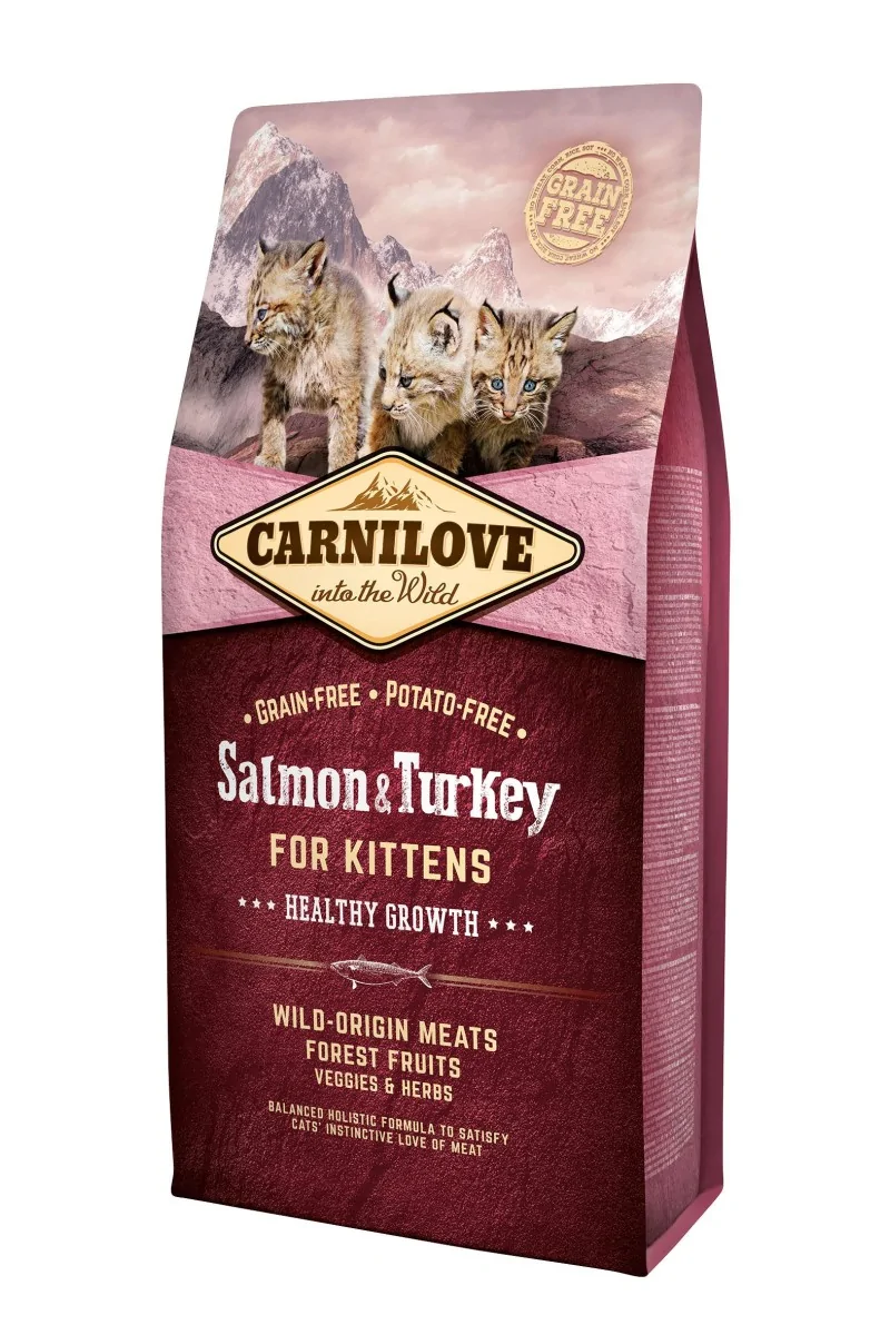 Proteinas Gato Premium Carnilove Feline Kitten Salmon Pavo 6Kg