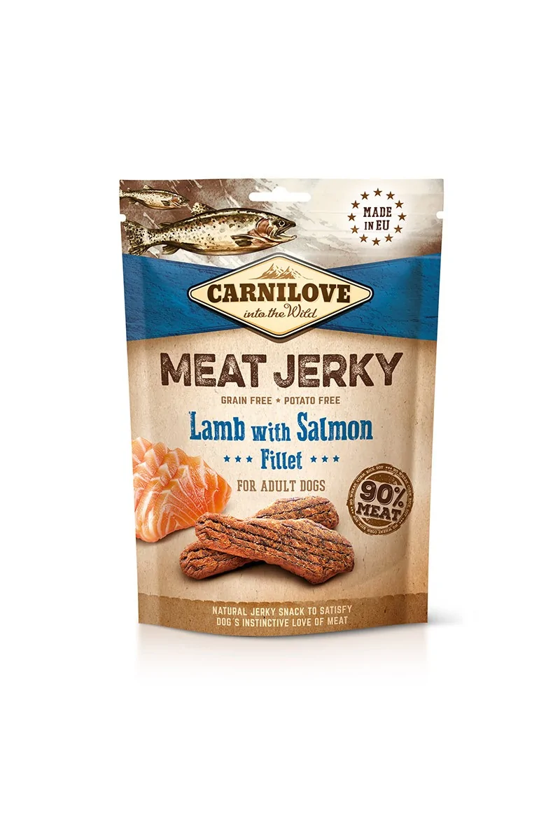 Proteinas Pero Adulto Carnilove Jerky Cordero Y Salmon Filetes 12X100Gr