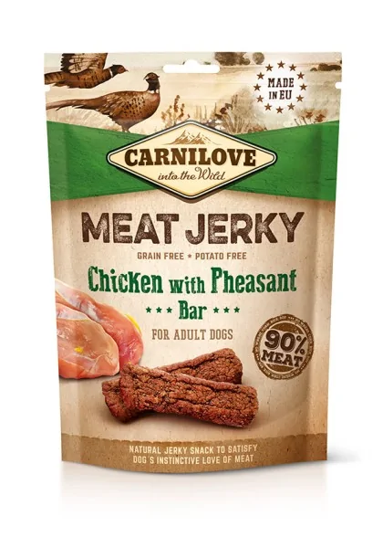 Proteinas Pero Adulto Carnilove Jerky Pollo Y Faisan Barritas 12X100Gr