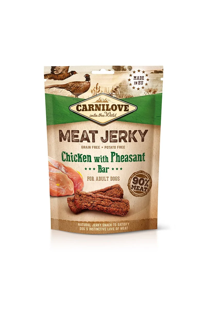 Proteinas Pero Adulto Carnilove Jerky Pollo Y Faisan Barritas 12X100Gr