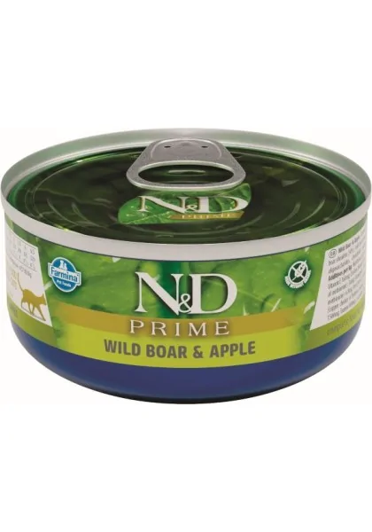 Comida Natural Gato Farmina Nd Cat Prime Jabali Caja 24X70Gr