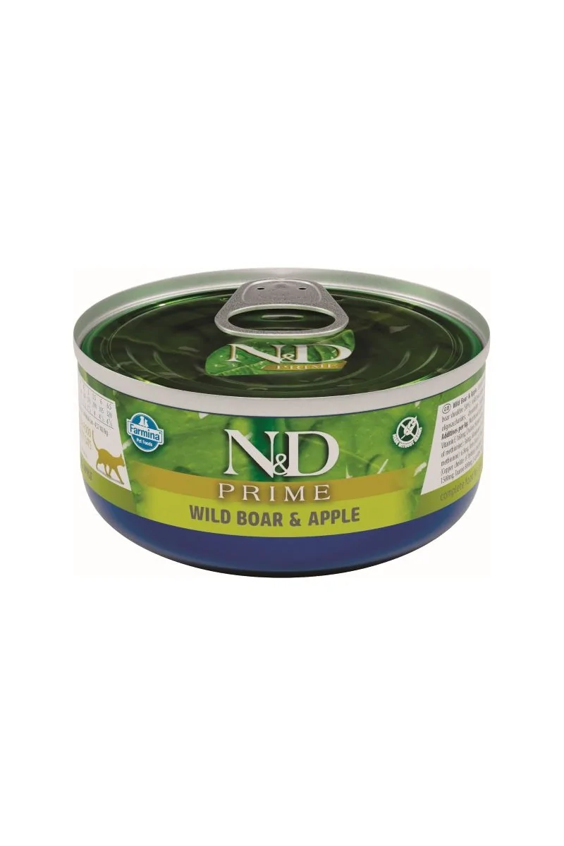 Comida Natural Gato Farmina Nd Cat Prime Jabali Caja 24X70Gr