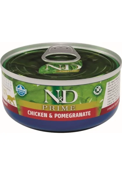 Comida Natural Gato Farmina Nd Cat Prime Pollo Caja 24X70Gr