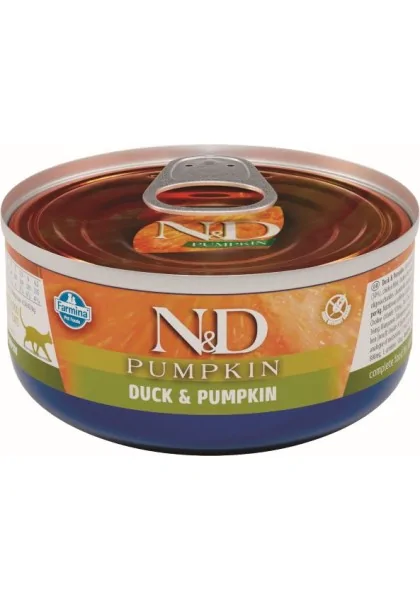 Comida Natural Gato Farmina Nd Cat Pumpkin Pato Caja 24X70Gr