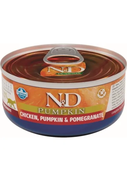 Comida Natural Gato Farmina Nd Cat Pumpkin Pollo Caja 24X70Gr