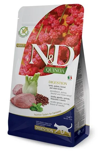 Comida Natural Gato Farmina Nd Cat Quinoa Digestion Cordero 1,5Kg