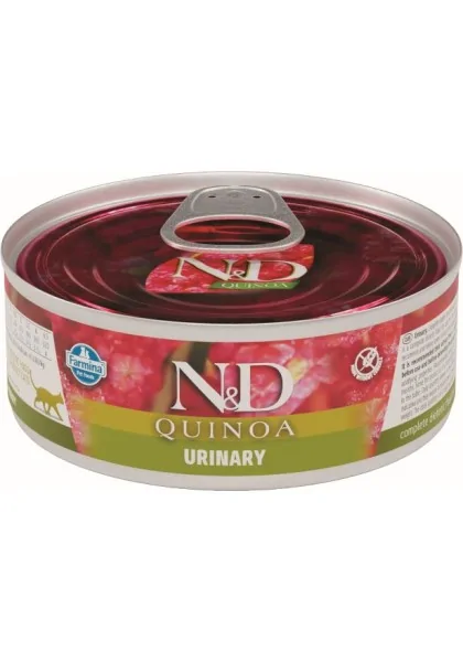 Comida Natural Gato Farmina Nd Cat Quinoa Urinary Caja 24X80Gr