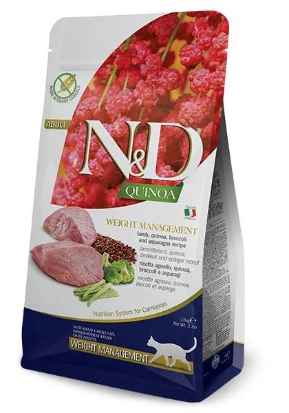 Comida Natural Gato Farmina Nd Cat Quinoa Weight Management Cordero 300Gr