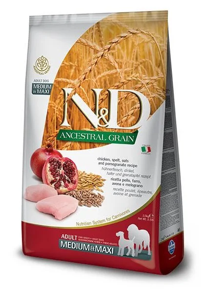 Comida Natural Perro Farmina Nd Dog Ancestral Medium Maxi Pollo 2,5Kg