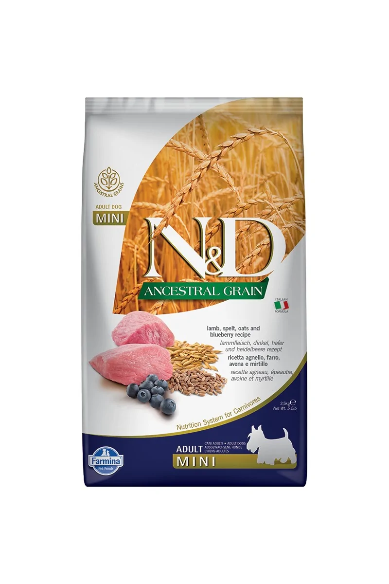 Comida Natural Perro Farmina Nd Dog Ancestral Mini Cordero 2,5Kg