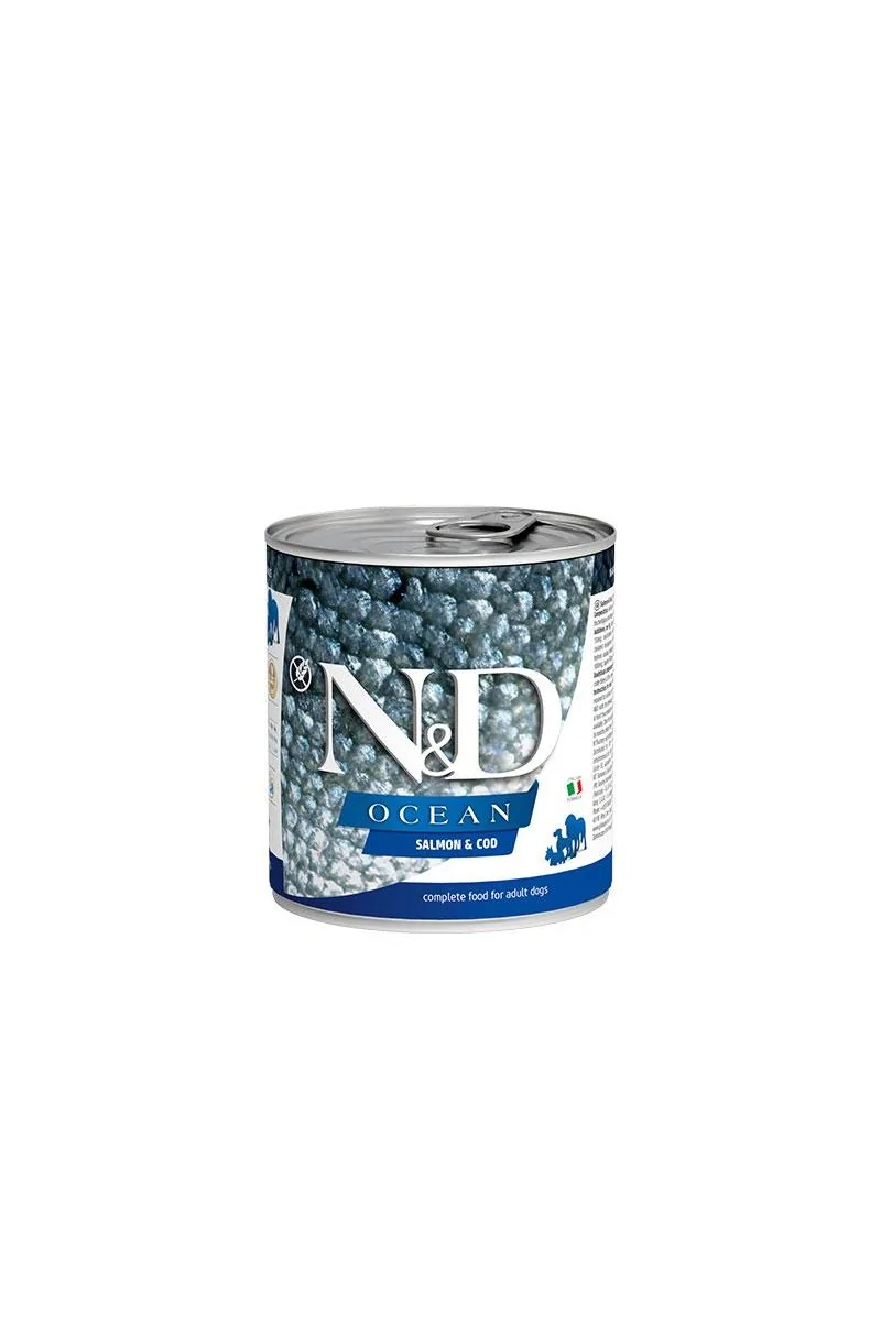 Comida Natural Perro Farmina Nd Dog Ocean Salmon Bacalao Caja 6X285Gr