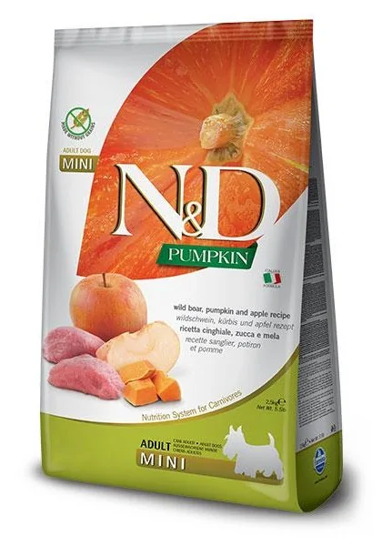 Comida Natural Perro Farmina Nd Dog Pumpkin Mini Jabali 2,5Kg