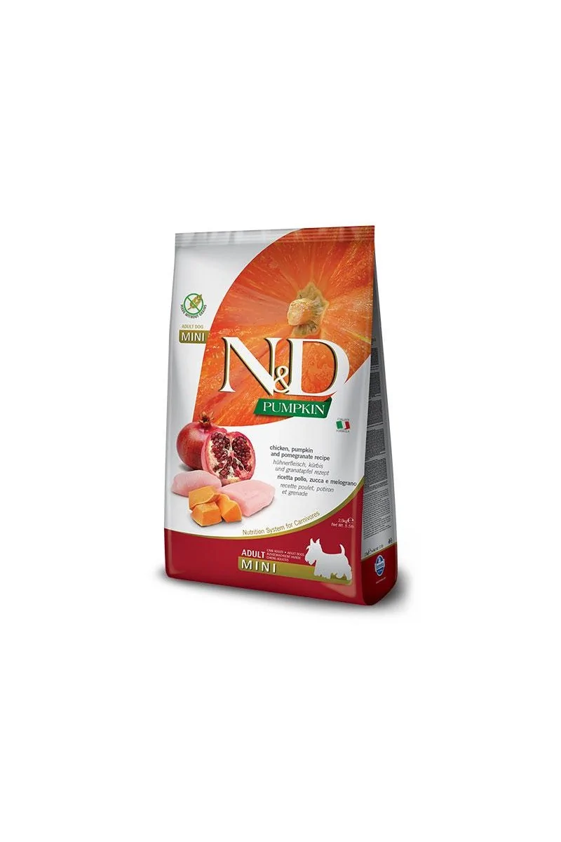 Comida Natural Perro Farmina Nd Dog Pumpkin Mini Pollo 800Gr