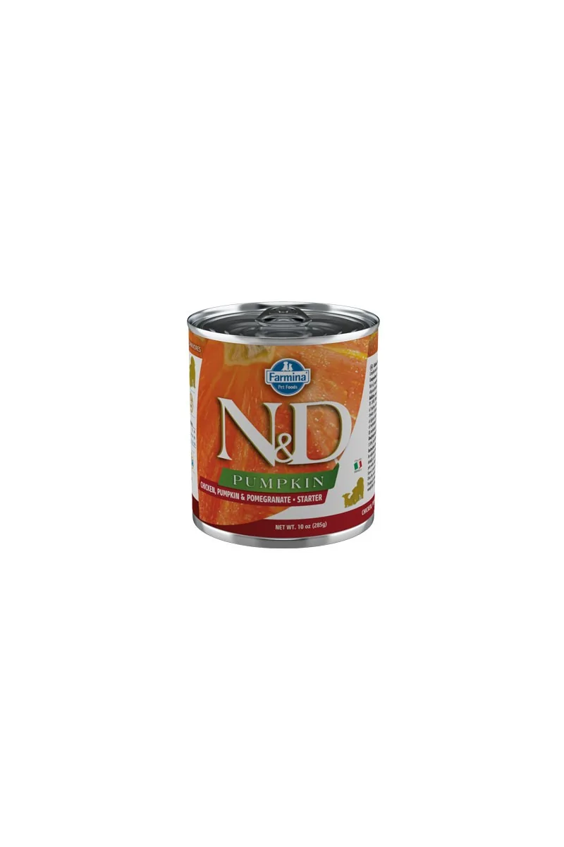 Comida Natural Perro Farmina Nd Dog Pumpkin Pollo Starter Puppy 6X285Gr