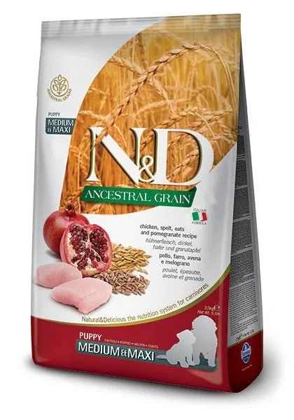 Comida Natural Perro Farmina Nd Dog Puppy Ancestral Medium Maxi Pollo 2,5Kg